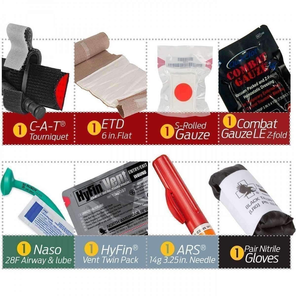 NORTH AMERICAN RESCUE KIT EAGLE w/COMBAT GAUZE LE